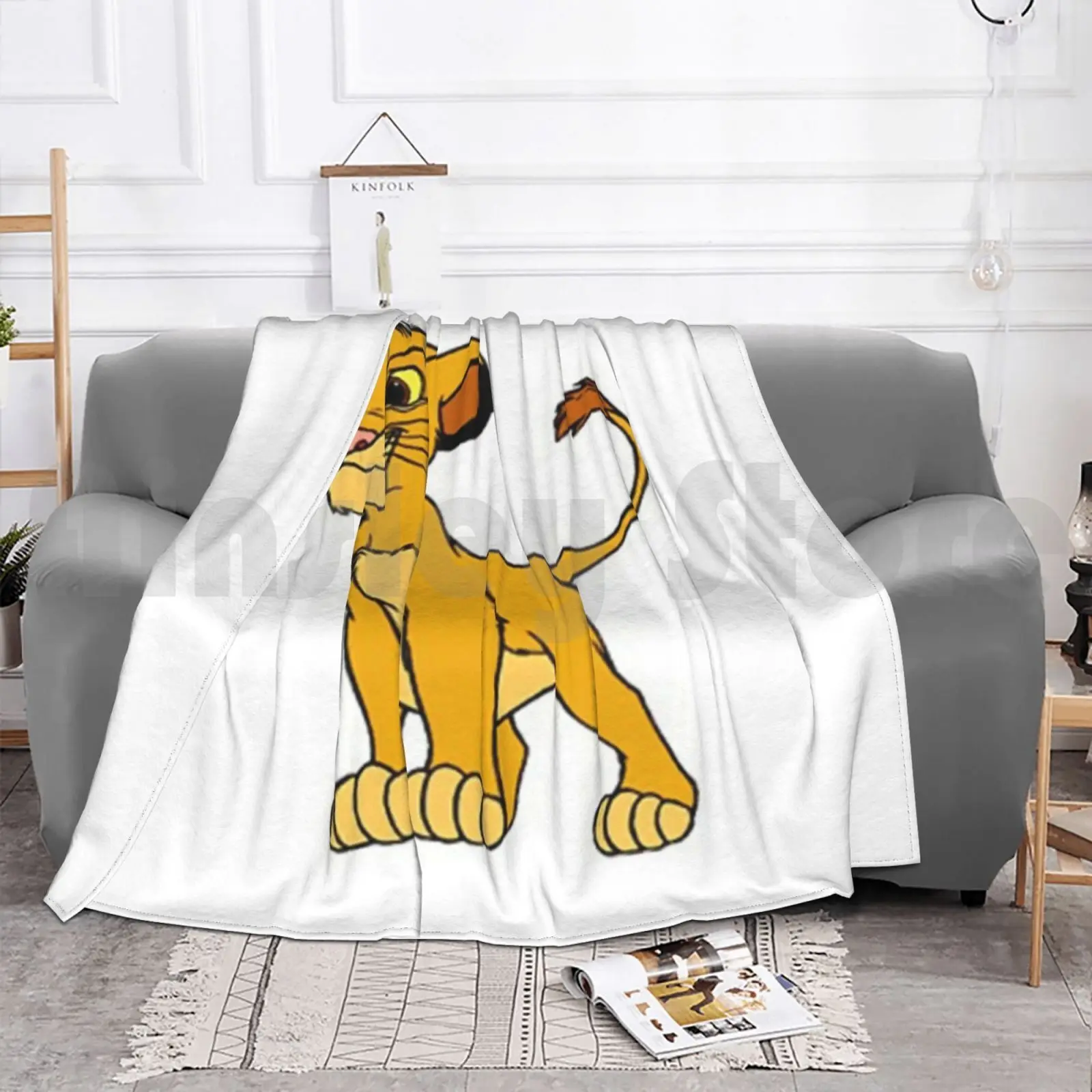 Cub Король Лев Simba. Модное одеяло на заказ 1859 мультяшный кролик | Дом и сад