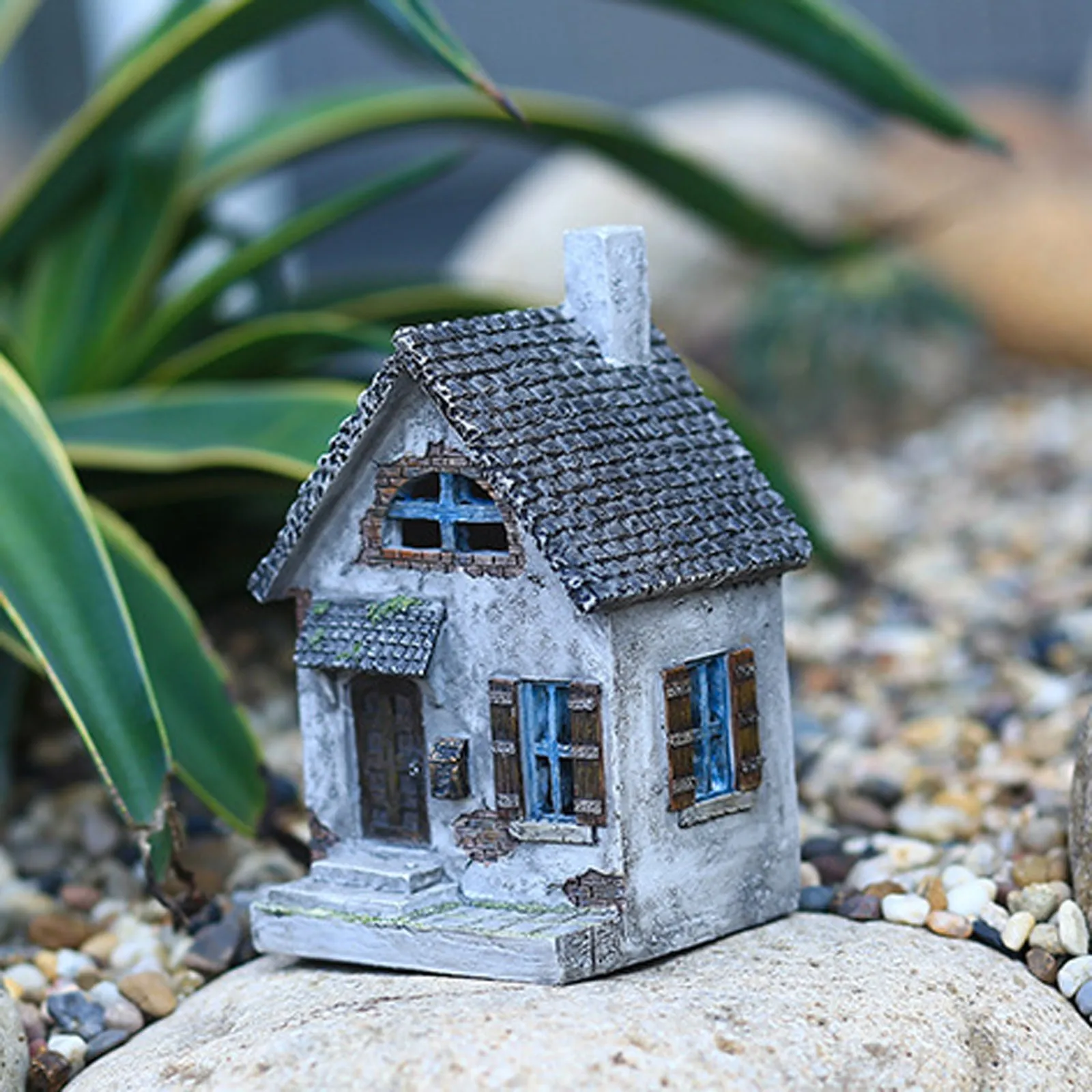 

Mini Small House Cottages DIY Toys Crafts Figure Moss Terrarium Fairy Garden Ornament Landscape Decor Random Color Dollhouse#g3