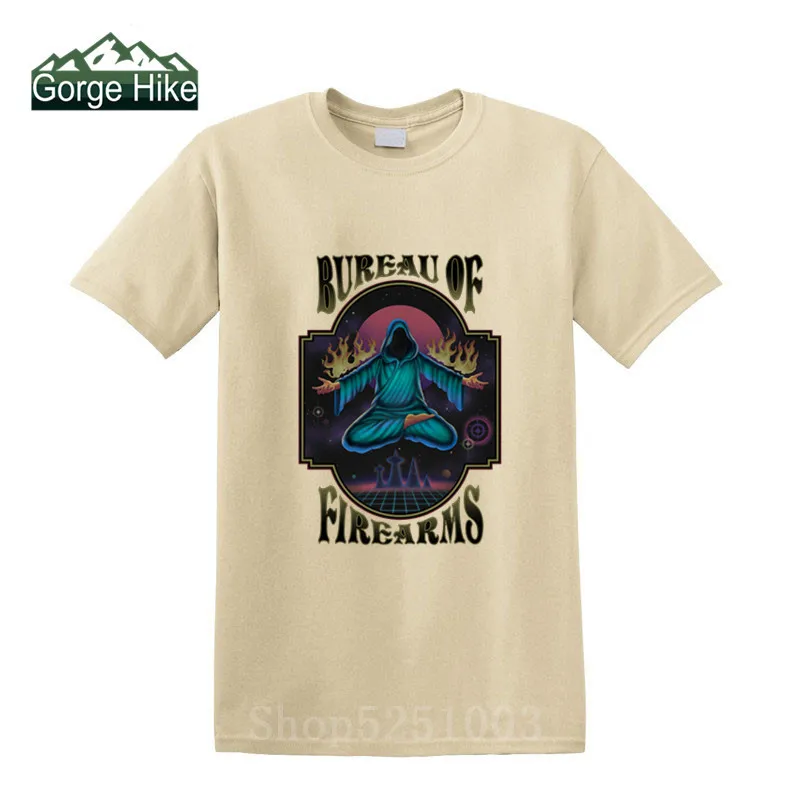 Футболка мужская с надписью Бюро огнестрельного оружия | Мужская одежда
