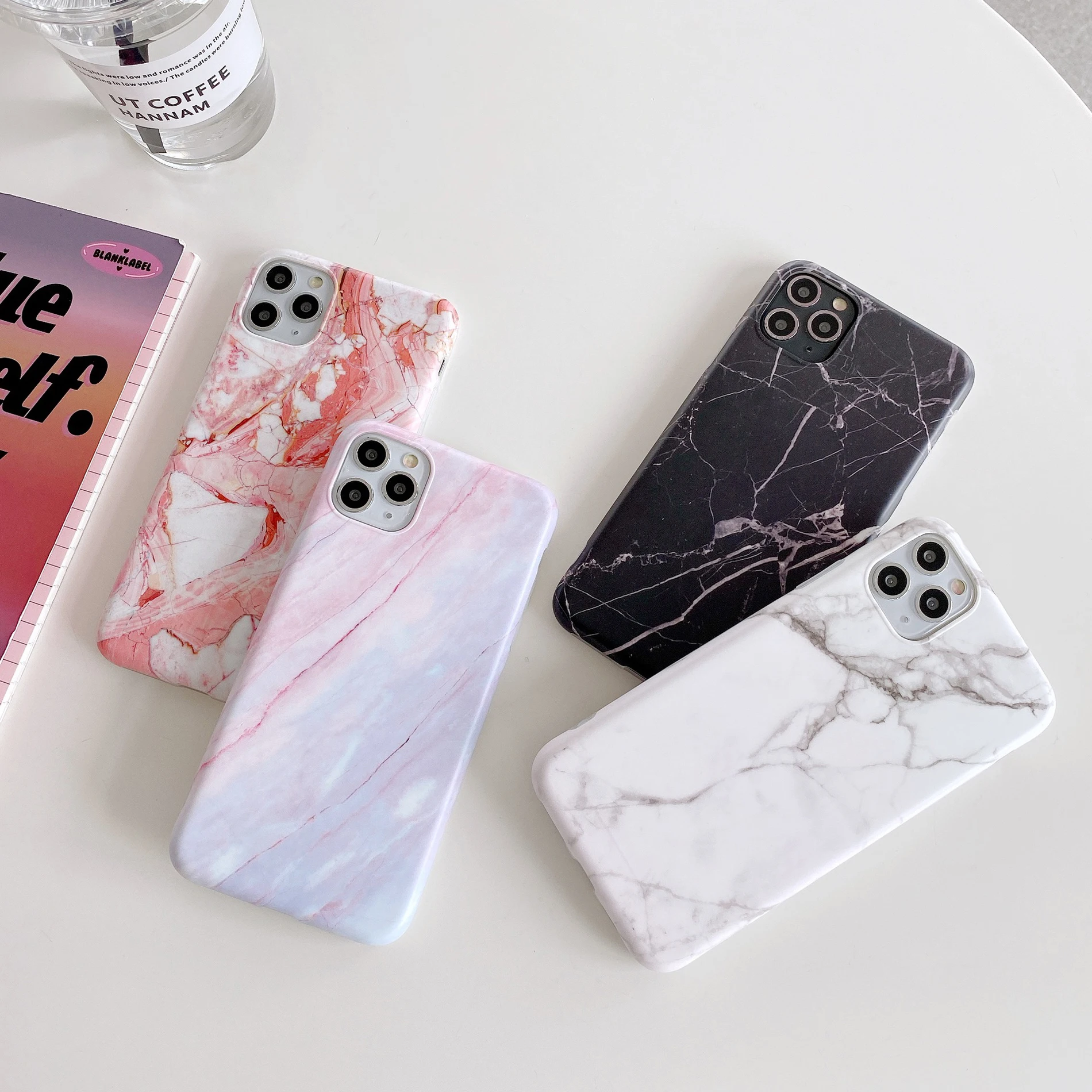 Роскошный Мраморный мягкий чехол из ТПУ для телефона iPhone 12 11 Pro Max SE 2020 7 8 6 6s Plus XR X XS