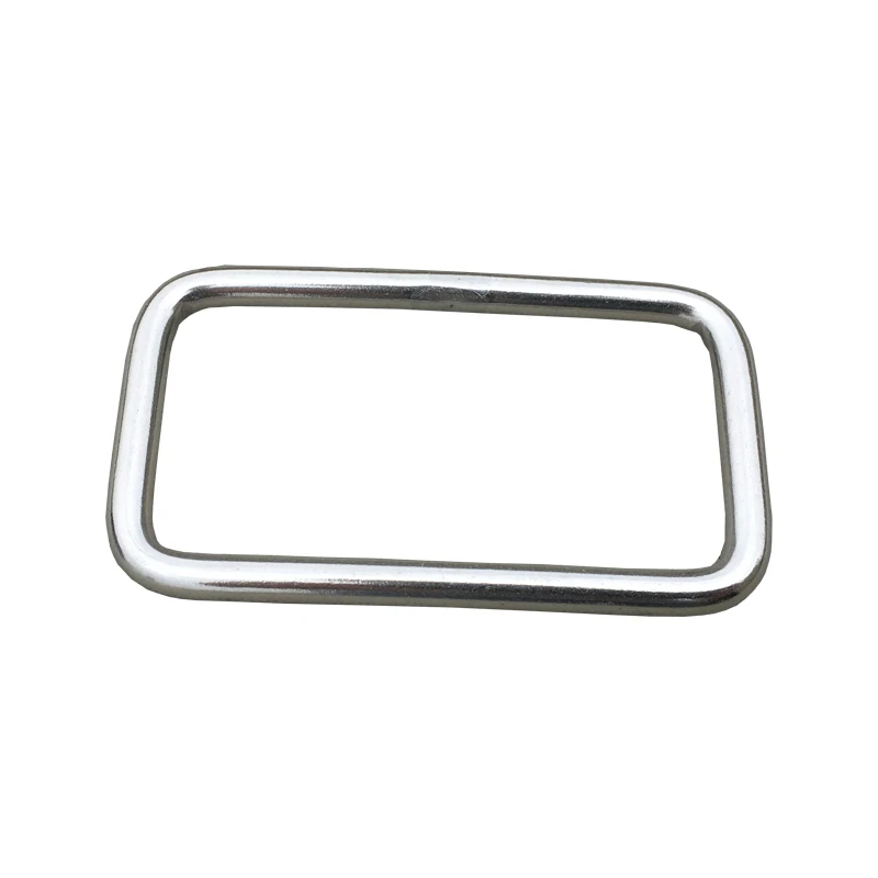 

10pcs Stainless Steel Square Buckle 60mm No Peeling Bag Straps Metal Ring Belt Loop Slider Belt buckle