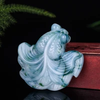 chinese natural color jade goldfish pendant necklace hand carved charm jadeite jewelry fashion amulet for men women lucky gifts