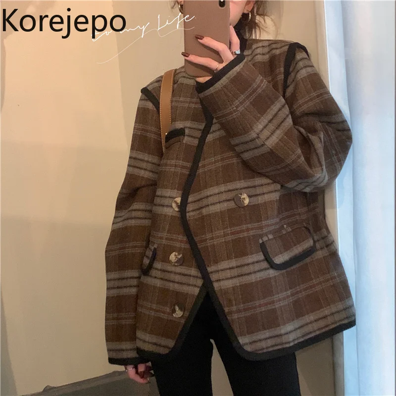 

Женский шерстяной пиджак в Корейском стиле, Осень-зима 2021