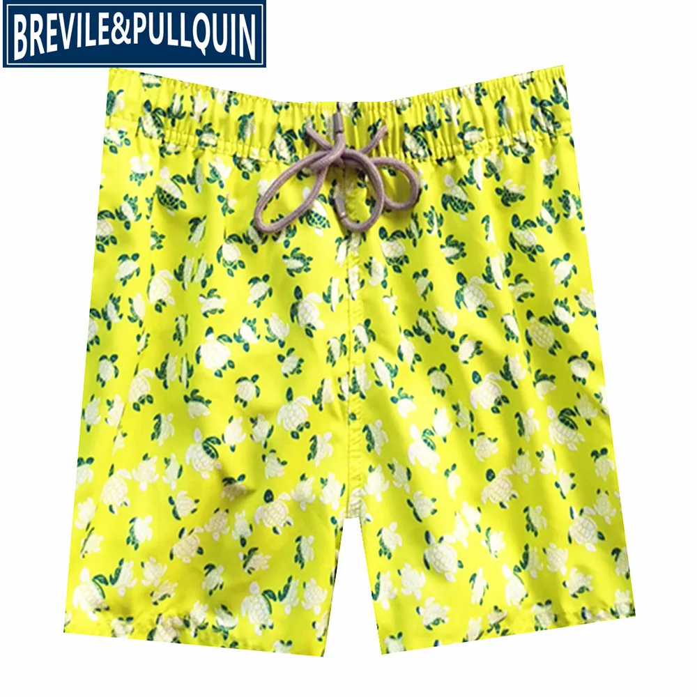 R Бренд Brevile pullquin пляжные шорты мужские Черепашки купальники мужские s ультра легкие Упакованные плавки быстросохнущие - Цвет: R