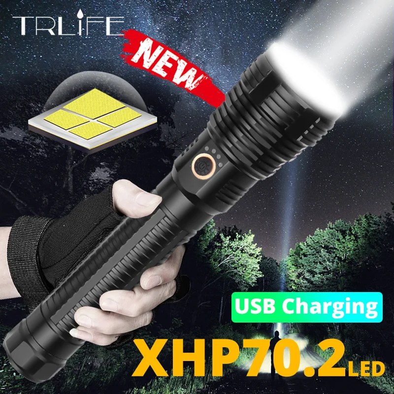 XHP70.2 тактический светодиодный фонарь фонарик водонепроницаемый 5 режимов