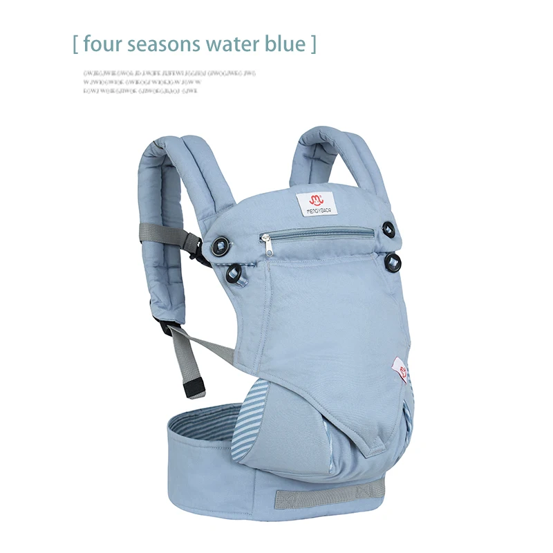 water blue Новорожденный эргономичная Сумка-кенгуру для ребенка, на четыре сезона, с одним плечевым ремнем спереди типа «кенгуру» дорожная сумка для путешествий на лямках для малышей от 0 до 36 месяцев - Цвет: water blue