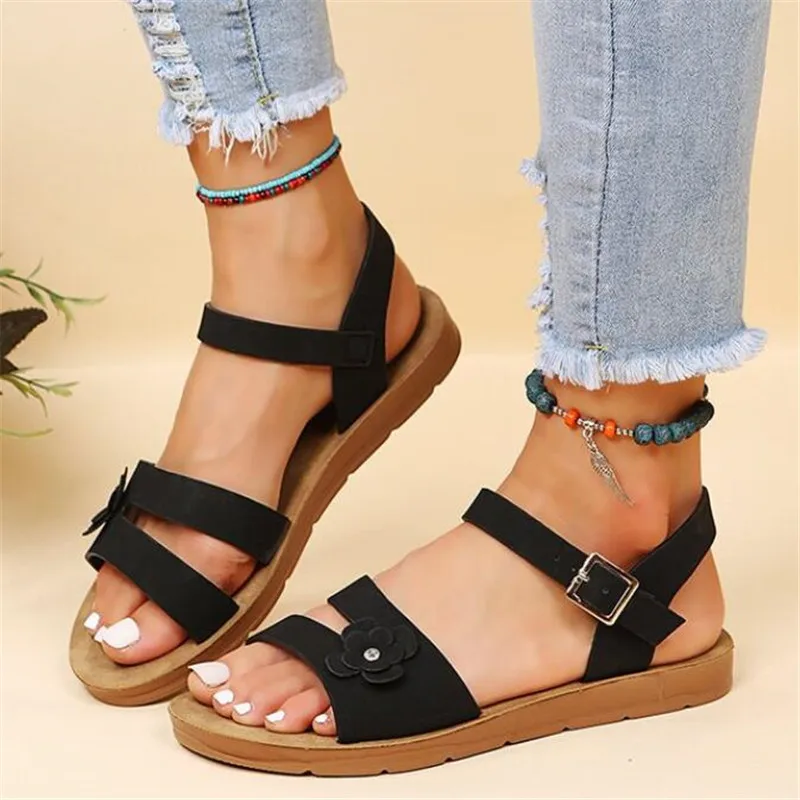 

Сандалии женские на плоской подошве, модная Повседневная дышащая спортивная обувь, шлепанцы на платформе, летние тапочки, большие размеры