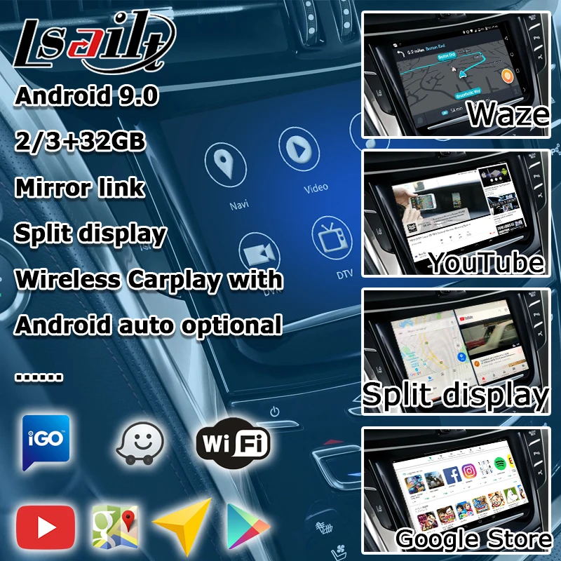 Интерфейс Android / carplay для Cadillac CTS XTS XT5 GPS-навигация видеоинтерфейс mylink CUE intellilink system
