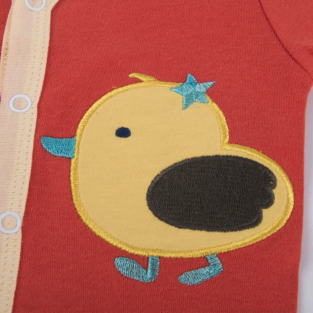 

Newborn long-sleeved crawling suit 3 packs, cotton double-sided cloth baby jumpsuit ins baby jumpsuit