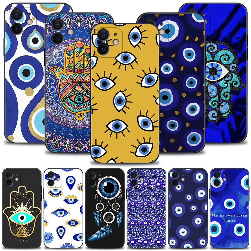 Blue Nazar Boncuğu Evil eye Phone Case For Apple iPhone 14 13 12 11 Pro Max XS Max XR X 7 8 Plus 13 12 Mini 6S Cover Shell