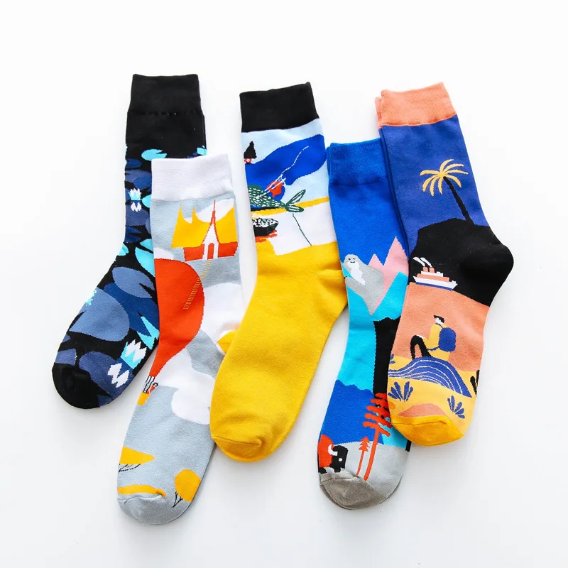 

Женские носки с мультяшным принтом, хлопковые носки унисекс с воздушными шариками и изображением животных, кавайные, 2020, новинка 52701