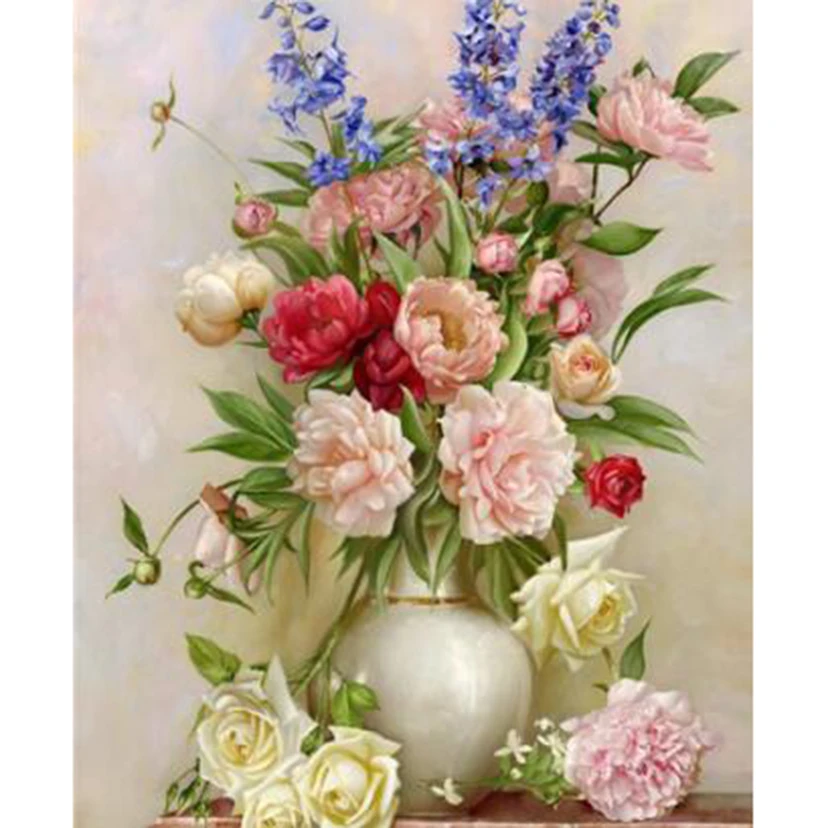 

5D DIY Flower Painting Diamond Painting Square/Round Diamond Flower Potted Plant Beauty Picture Cross Stitch Decoration TX068