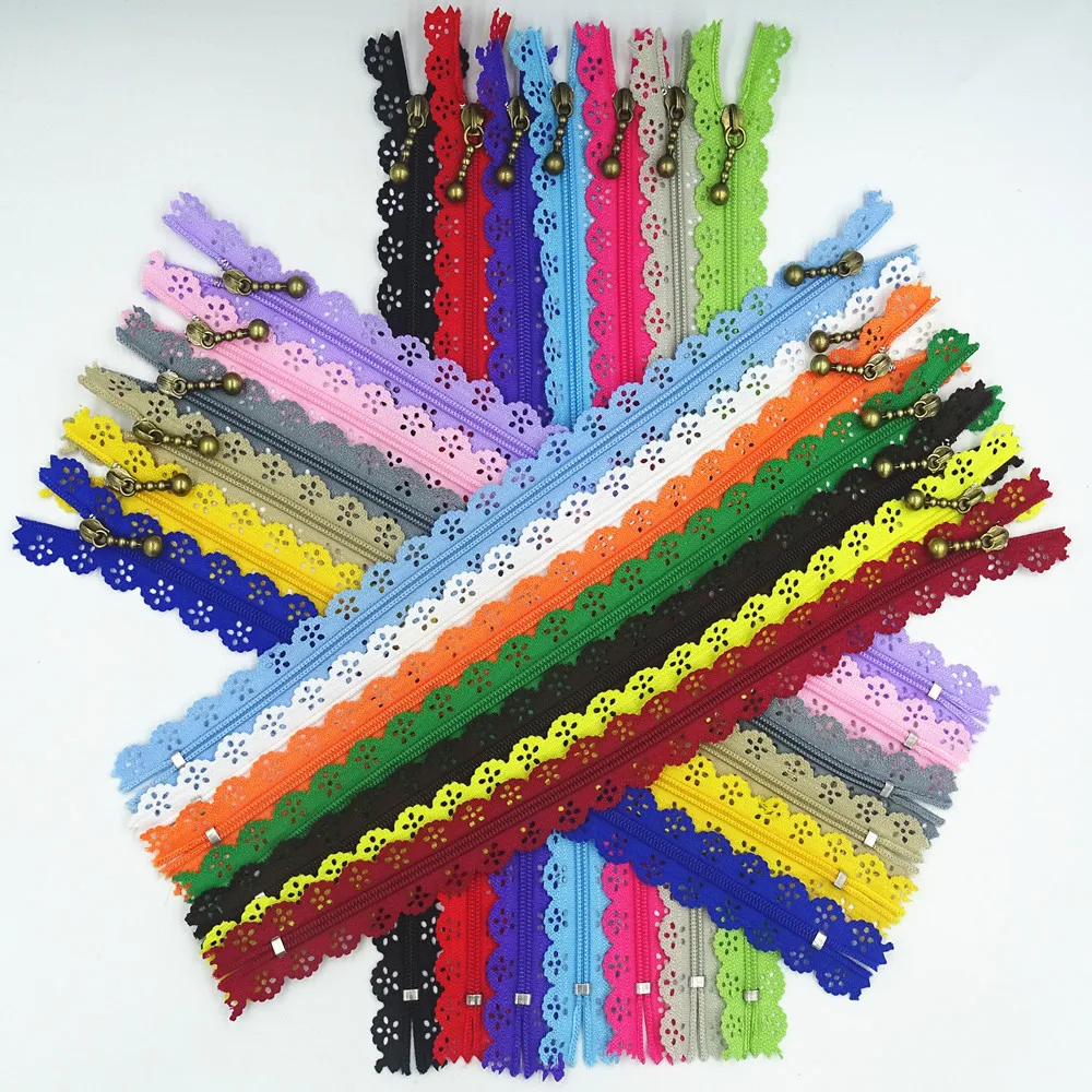 Кружева нейлон молния для шитья портной одежды и юбки 20 цветов 3 #40 см (16 дюймов) 5/10
