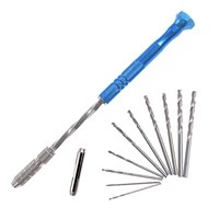 0 8 3 mm blue lengthened semi automatic hand twist drill set with 10 small drill bit manual punch set