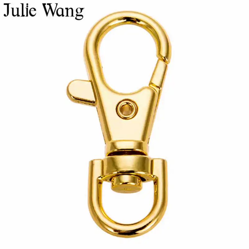 Julie Wang 10 шт. шарнирная застежка Омар зажимы крюк сплит кольцо для ключей с