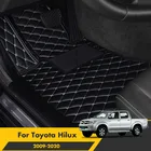 Автомобильные коврики для Toyota Hilux 2020 2019 2018 2017 2016 2015 2014 2013 2012 2011 2010 2009 Водонепроницаемый интерьер ковры на заказ