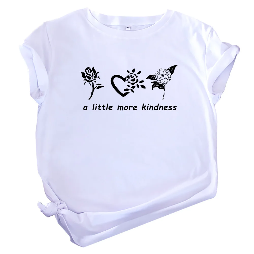 

2020 Plus Size Tshirt S-5XL New Print T Shirt Women 100% Cotton O Neck Short Sleeve white T-Shirt Tops Summer Casual Shirts