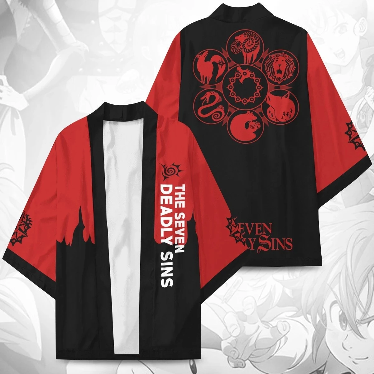 New Anime The Seven Deadly Sins Meliodas Cloak Cosplay Costumes Jacket Elizabeth Liones Japanese Kimono Teens Cardigan Haori