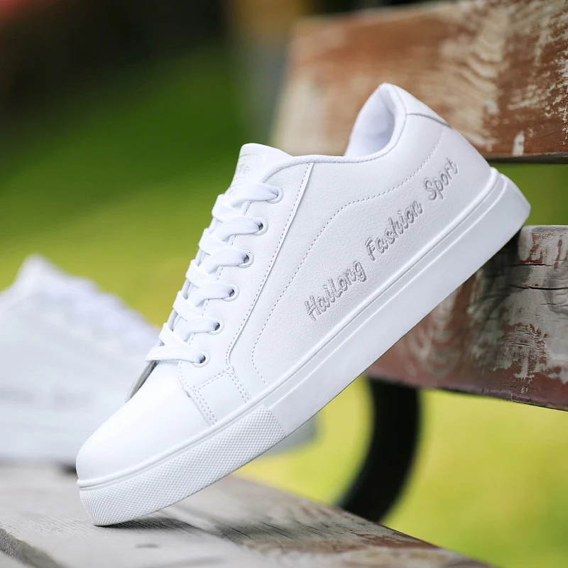 

Casual White Shoes Fashion Leather Shoes Men Flat Men Vulcanize Shoes Low Heel Replica Shoes Shoes Men 2021 Funky Shoes