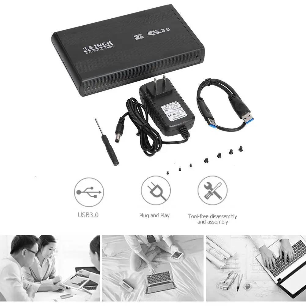 3 5 дюймов USB 0 SATA жесткий диск Внешний корпус чехол для SSD HDD | Электроника