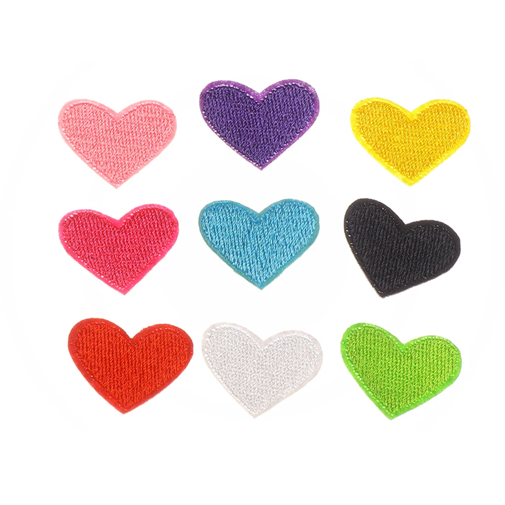20 шт./лот нашивки с надписью Love Heart для одежды аппликации помощью утюга наклейки