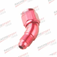 4an to an 4 female to male 45 degree full flow adapter fitting aluminum red