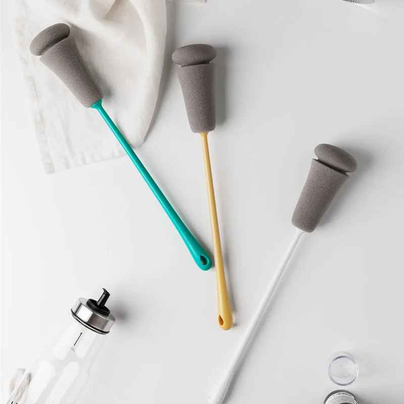 Силиконовая щетка для мытья бутылок с ручкой посуды стекло|Чистящие щетки| |