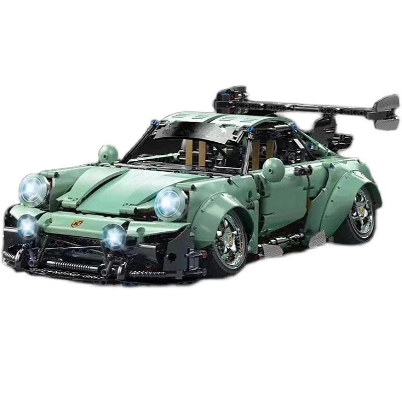 

New 2435PCS Technical Super Sports Car Green Building Blocks Bricks Educational Toy Christmas Gift For Boy