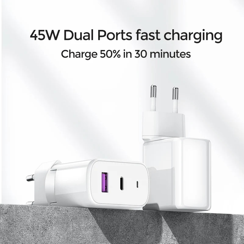 45 Вт Быстрая зарядка 3 0 USB для iPhone Samsung Huawei Xiaomi 2 порта QC турбо настенное зарядное