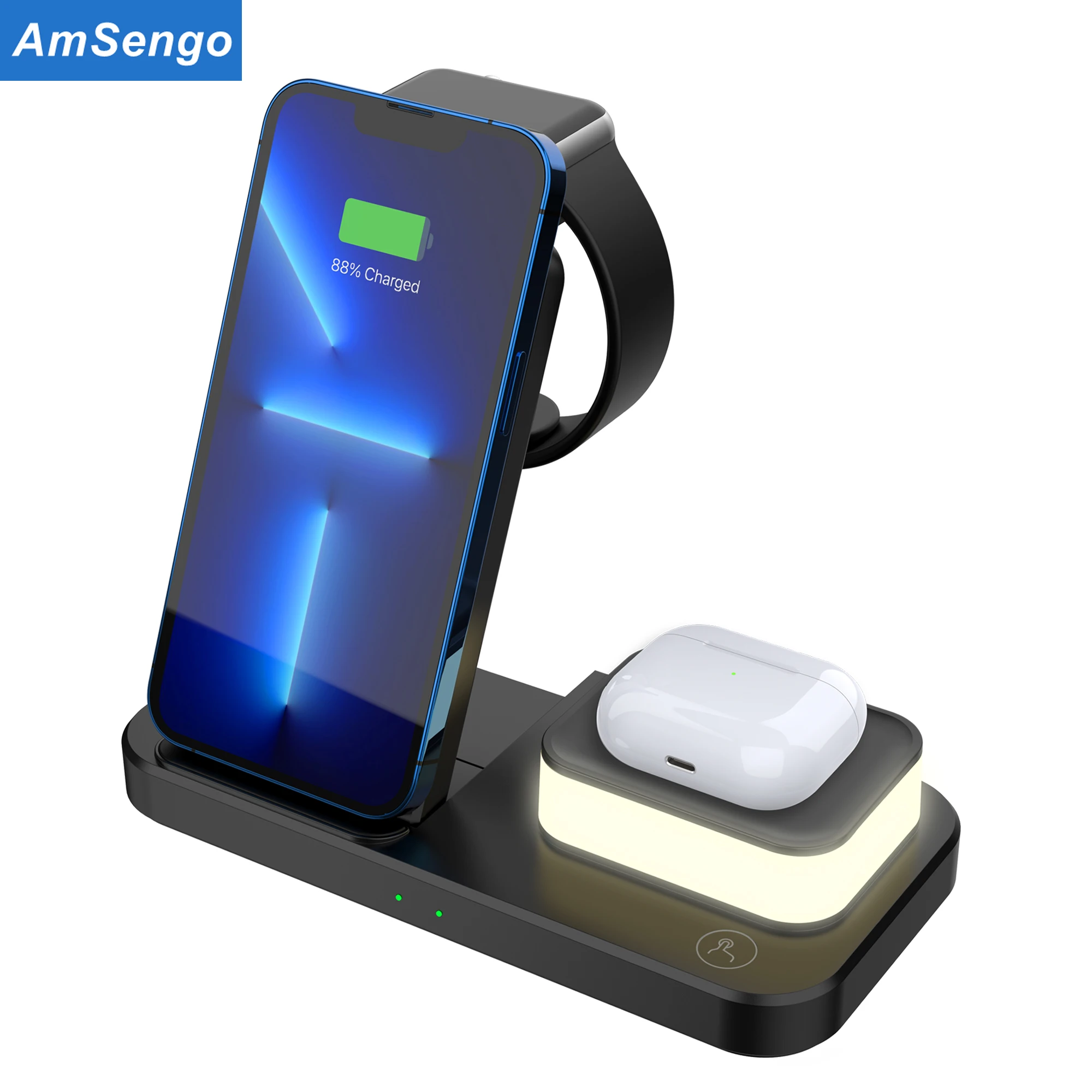 Беспроводные зарядные устройства 3 в 1 15 Вт для iPhone 12/13Pro iWatch 7 Airpods Pro док-станция