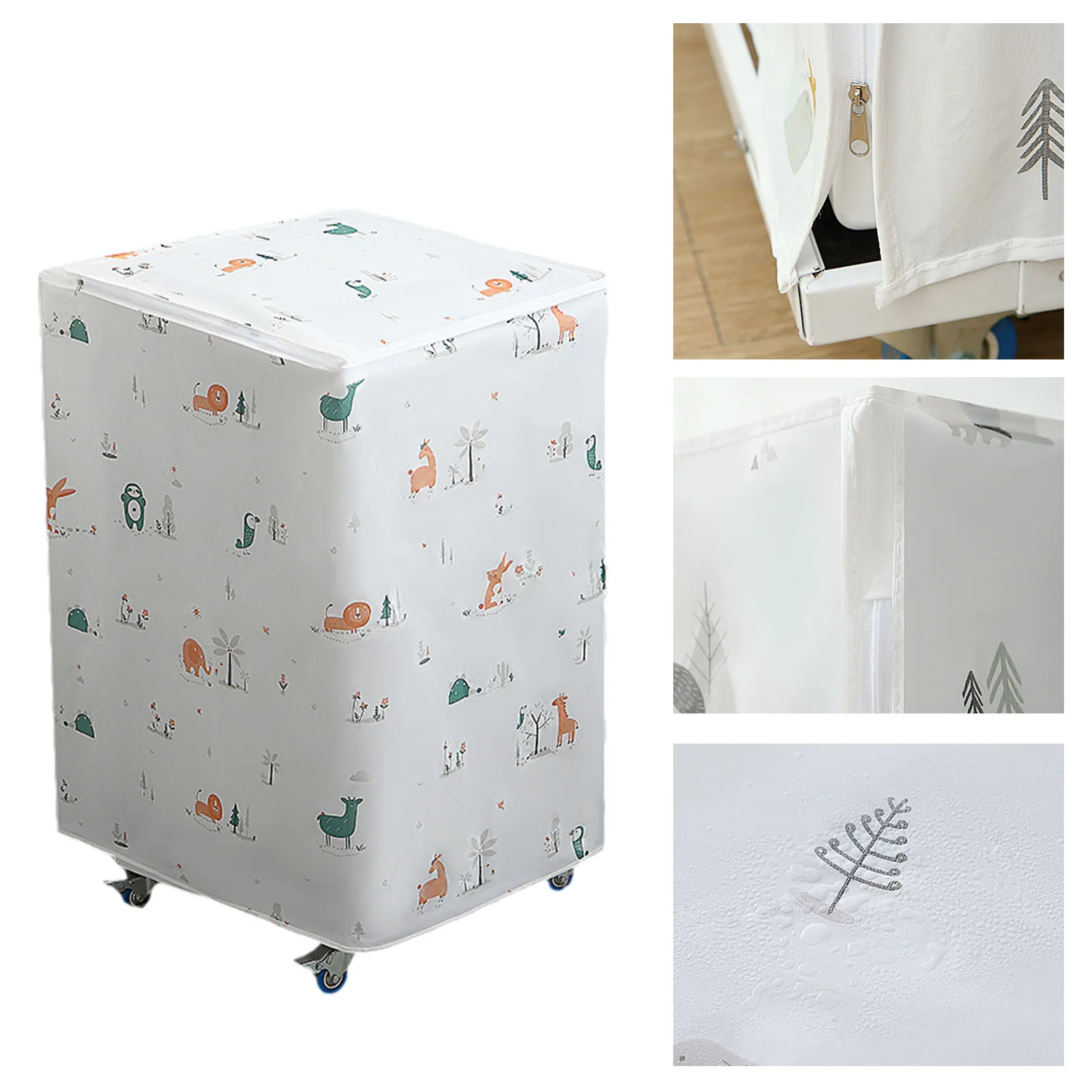 

New PEVA Washer Cover Full Waterproof Washing Plane Cover Thickened Sun Protection Dust Cover Household Washing Machine Cover