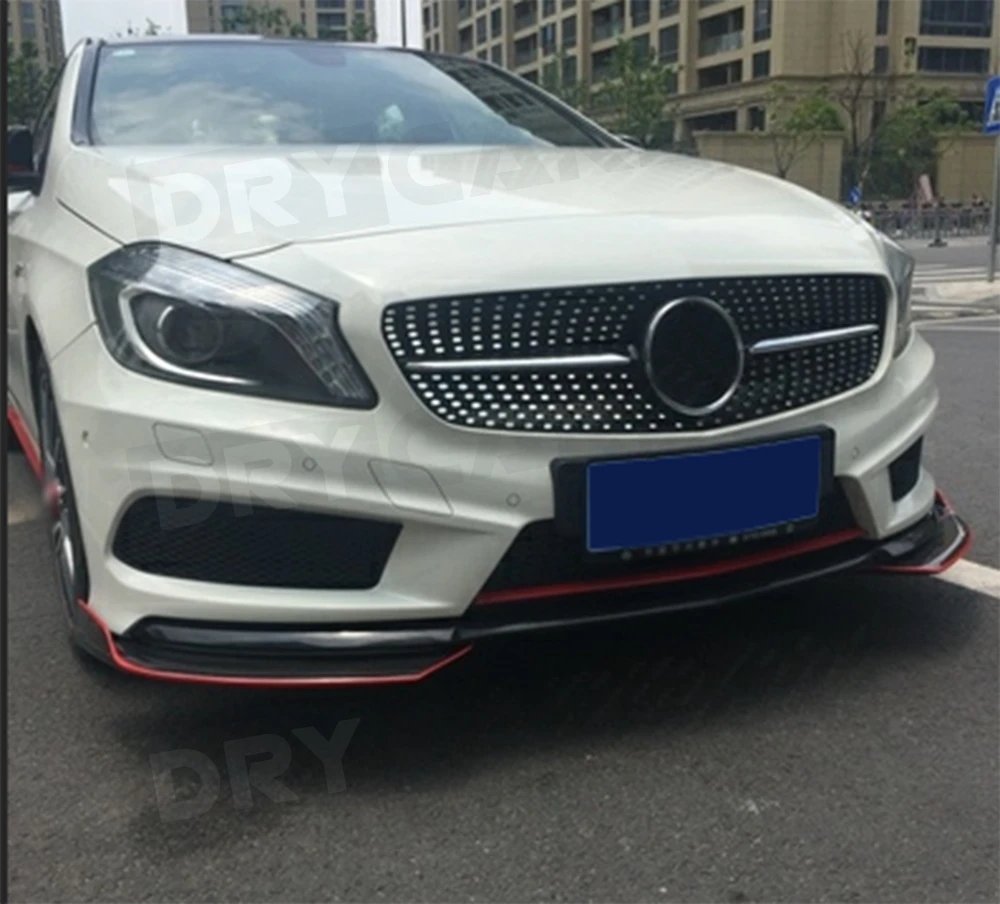 Передние разветвители для губ спойлер Benz A класса W176 A180 A200 2013-2019 сплиттер