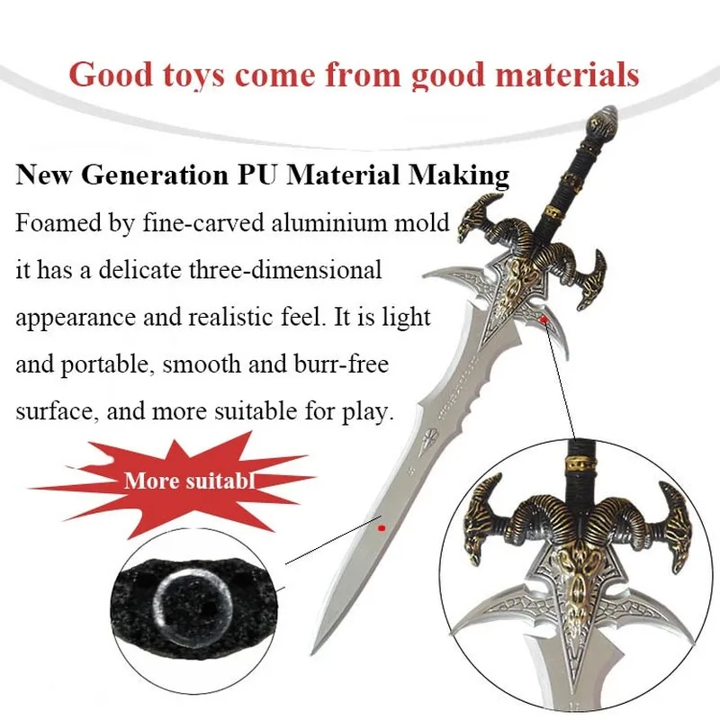 World of Warcraft Frostmourne из ПУ меч оружие игрушка Косплэй имитация меча красивой Модель PU