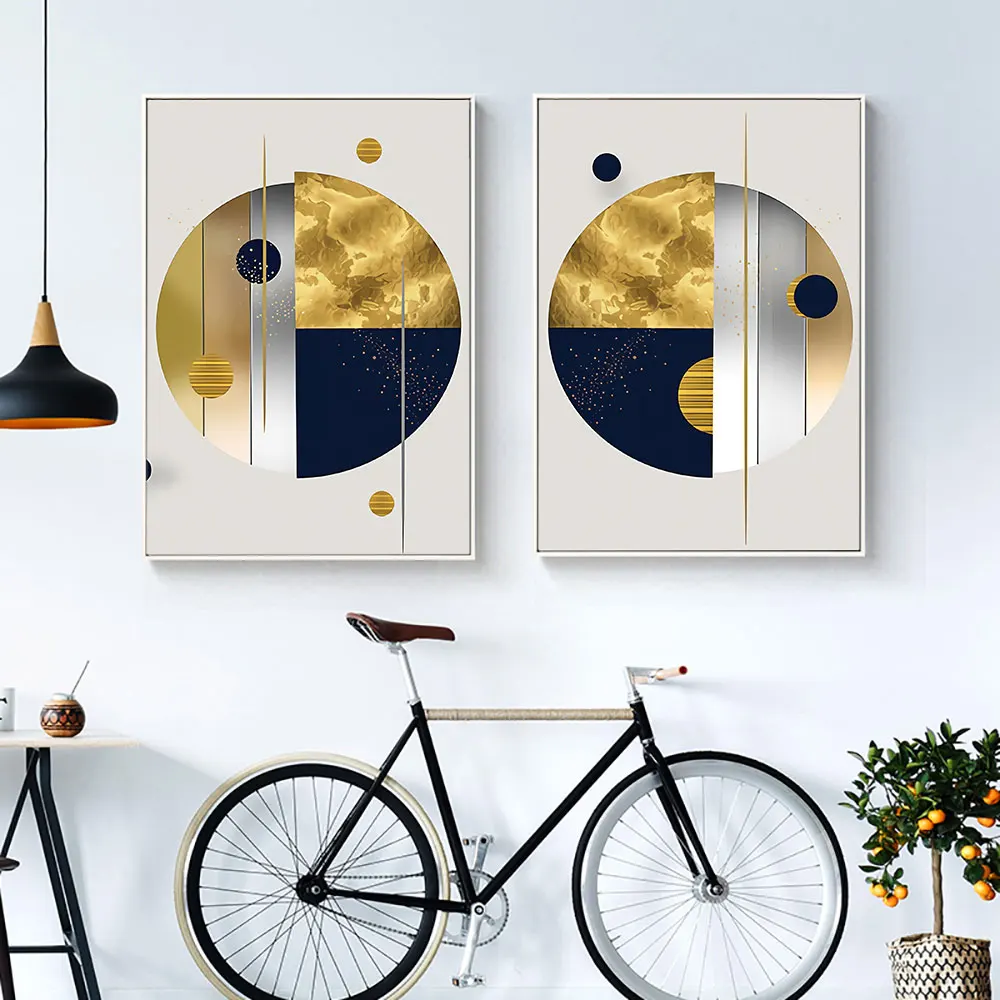 

Nordic Modern Poster Geometric Round Canvas Painting Abstract Art Print Scandinavian Wall Picture For Living Room Home Decor
