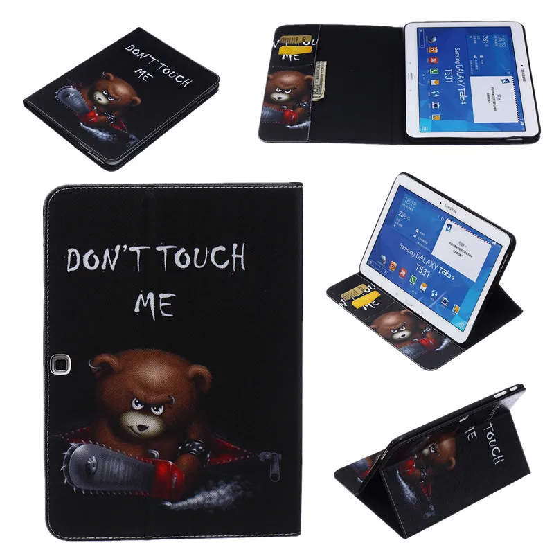 Тонкий чехол книжка из искусственной кожи с рисунком совы бабочки цветов для Samsung