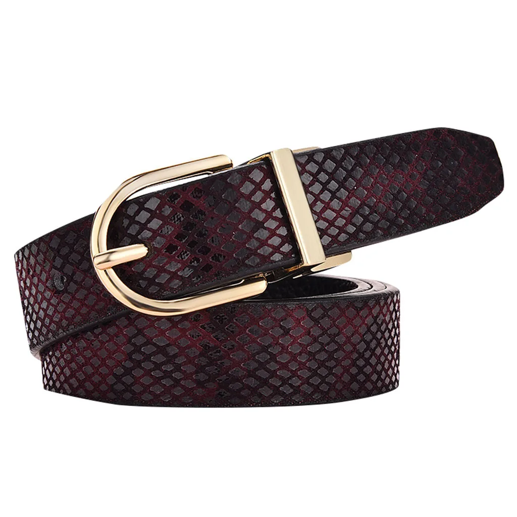 SAGACE Новый Широкий кожаный ремень с леопардовым принтом двухсторонний