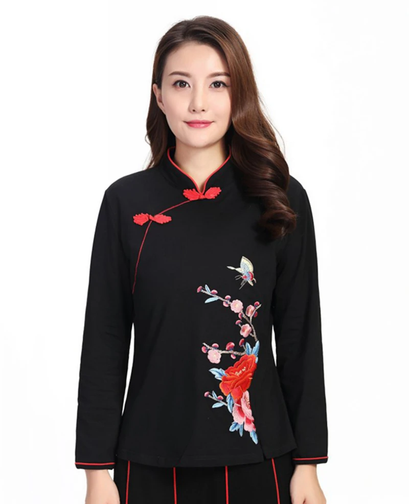 Новый китайский cheongsam топы хлопок Ретро среднего и пожилого возраста матери