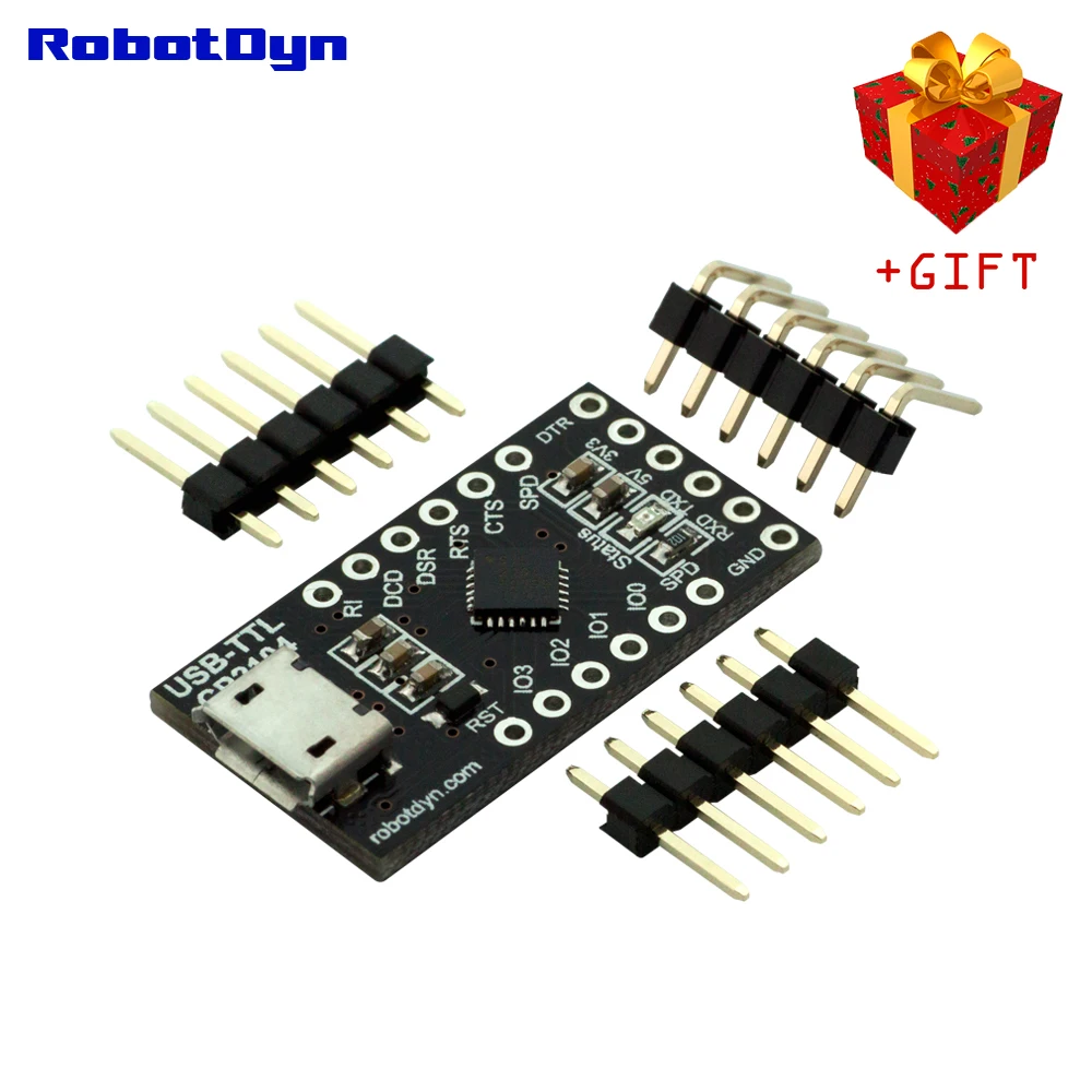 CP2104 USB-TTL UART серийный адаптер-микроконтроллер, 5 В/3,3 В, Micro USB