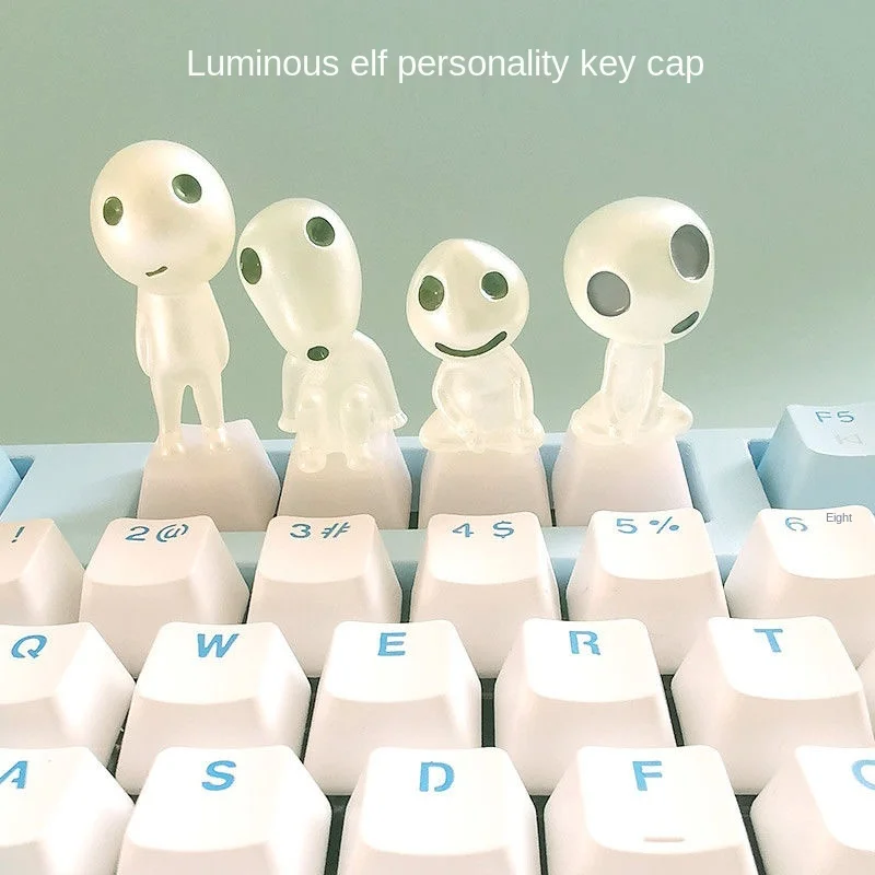 

Tree Elf Luminous Keycap DIY Mechanical Keyboard Keycap Translucent Stereo Personalized Custom Fluorescent Keycap Cross Shaft