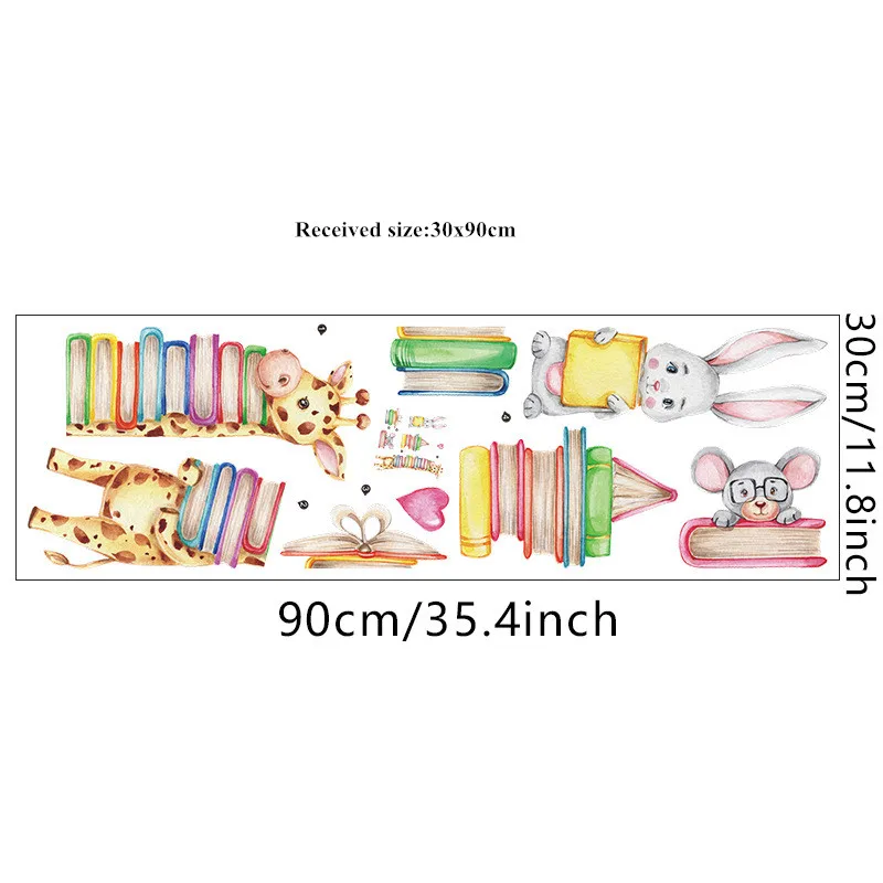 Мультяшные наклейки на стену с ридером кролика для детской комнаты спальни