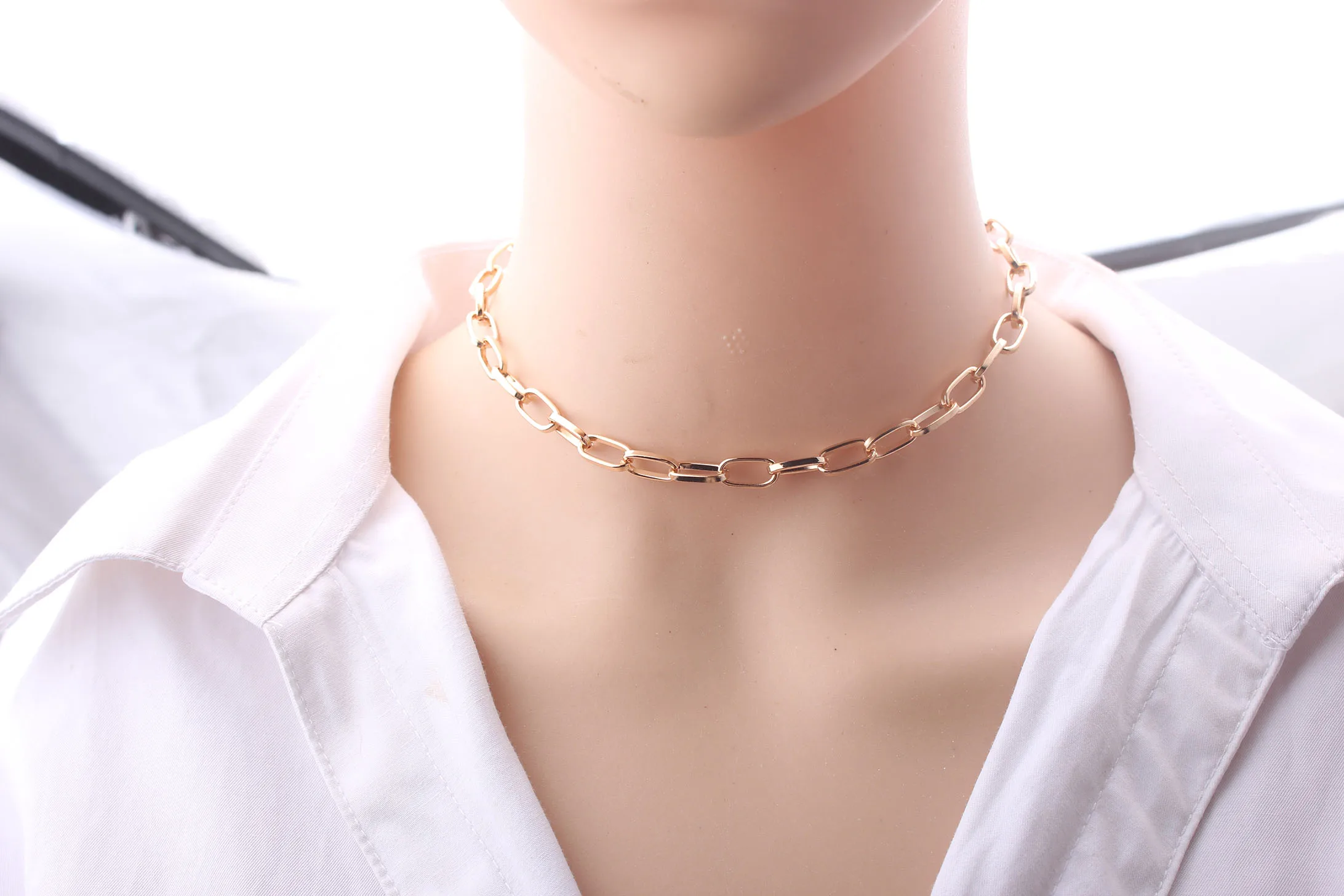 

Retro Necklace Chains Chain for Women Exaggeration Collares Collar Necklaces Collier Naszyjnik Colar Choker Cadena Gold Fashion