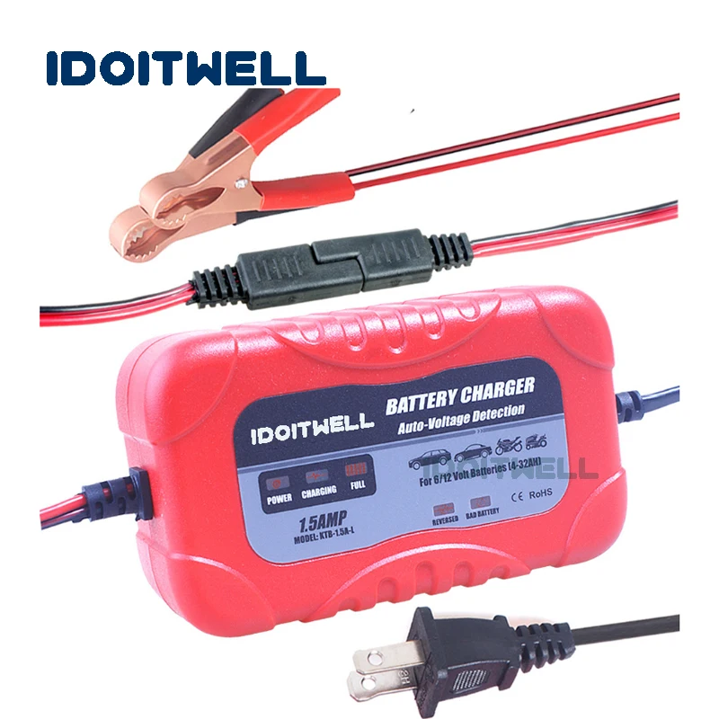 Авто vlitage detection 6V 12V зарядное устройство 1.5A игрушечный мотоцикл свинцово