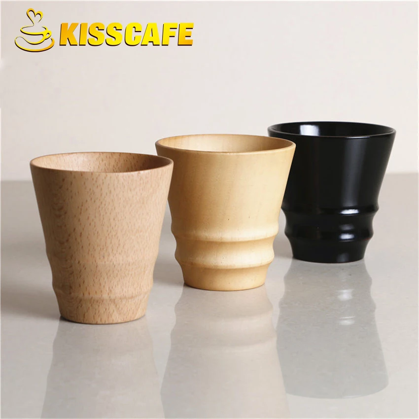 300 мл кофейная чашка винтажная деревянная для чая и молока портативная кружка