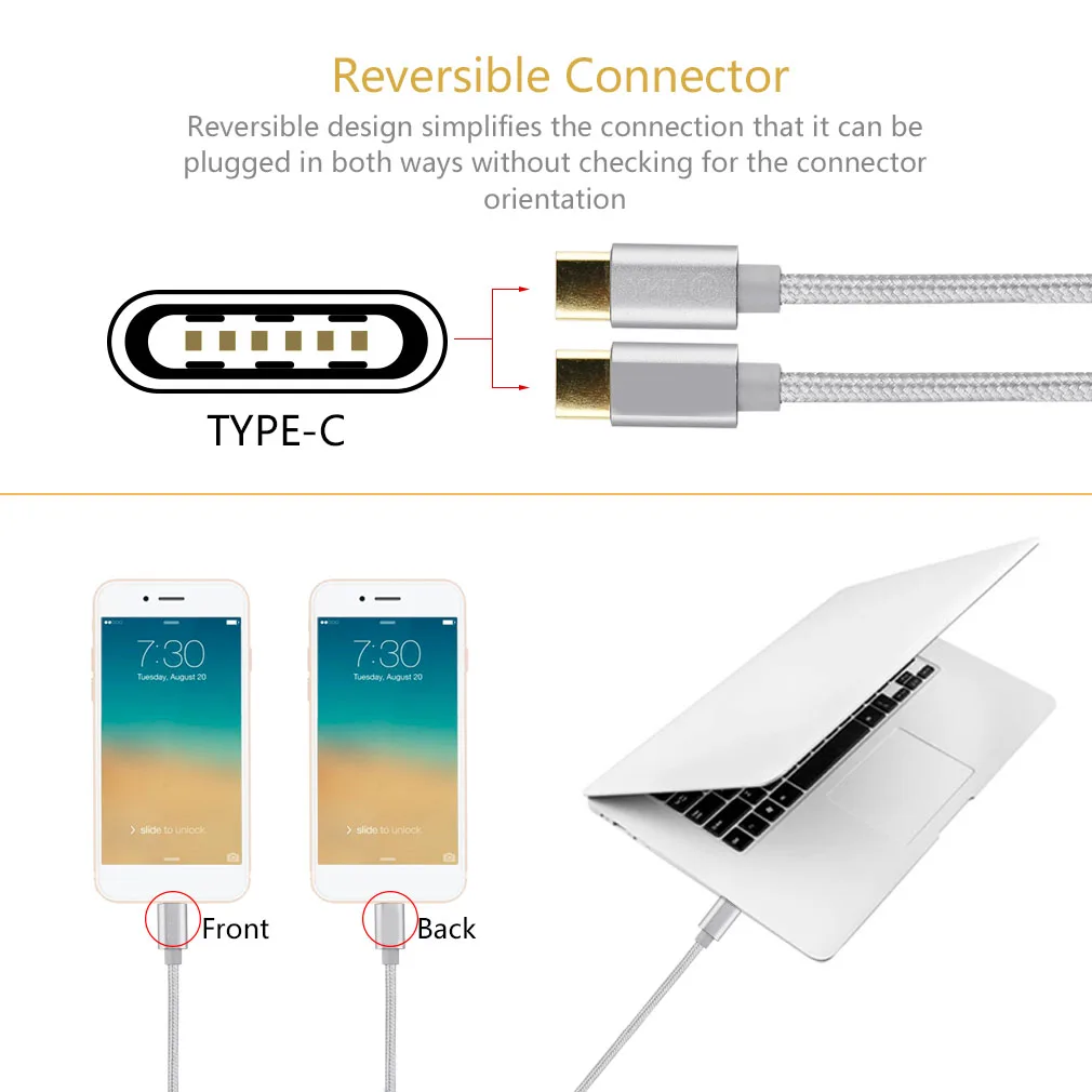 Usb кабель зарядное устройство для быстрой зарядки плетеный нейлоновый шнур usb