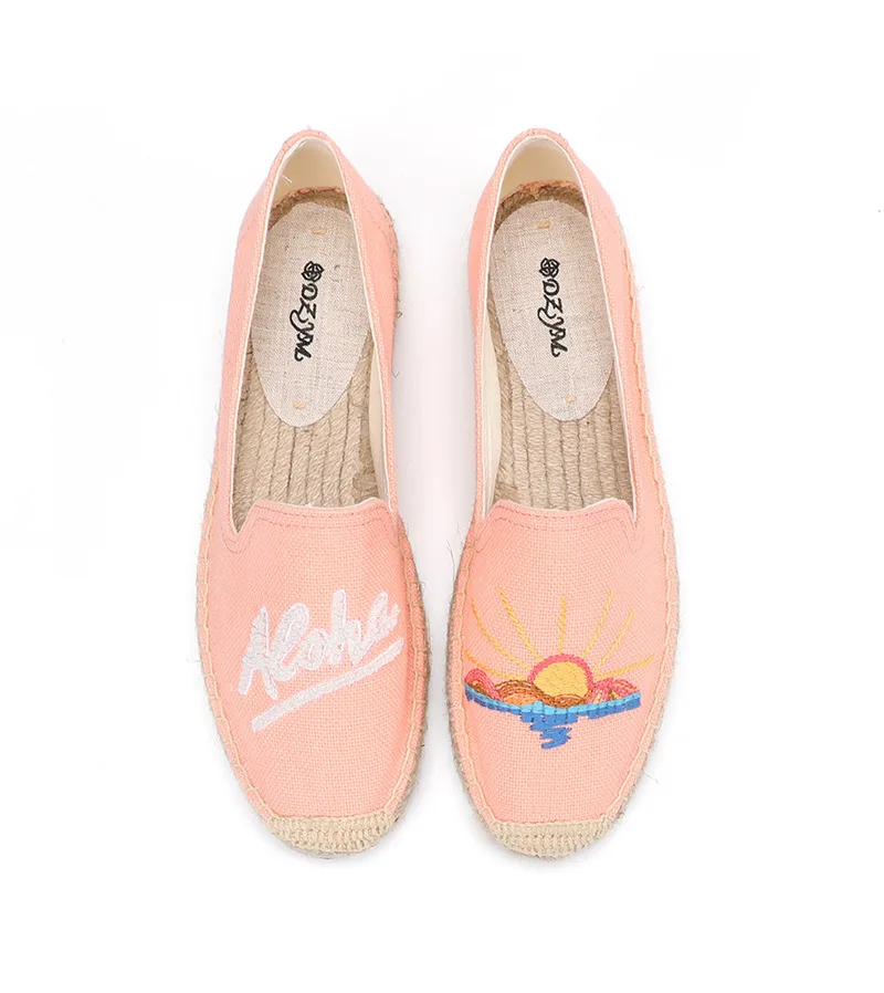 

Slip On Shoes For Women Espadrilles Platform Female Footwear Casual Sneaker Round Toe Mixed Colors Slip-on Dress New Fabric Rubb
