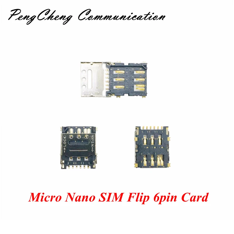 10 шт. оригинал для Micro Nano SIM флип 6-контактный Разъем карты Детские умные часы