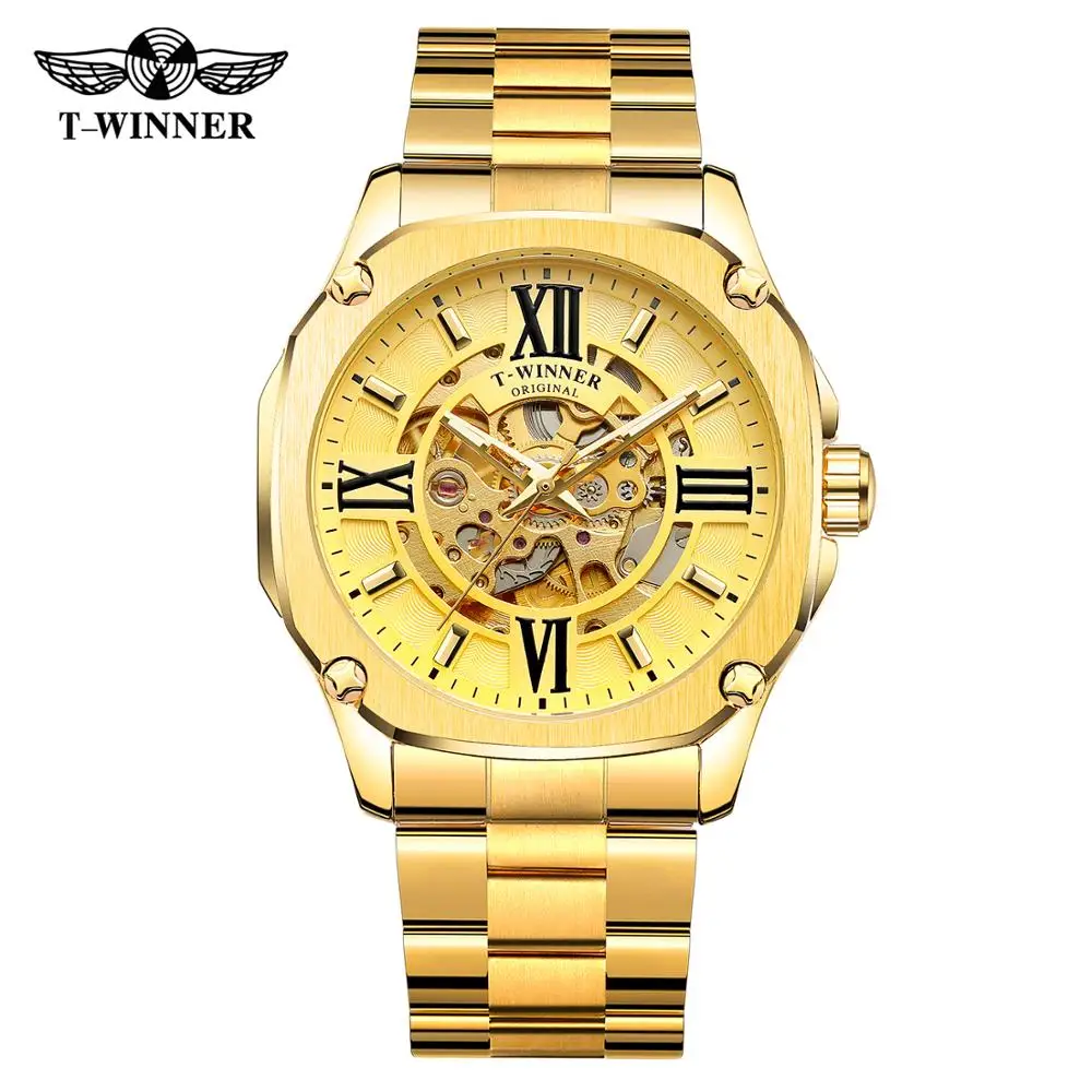 Т победитель Для мужчин механические часы Стиль Автоматическая аналоговые