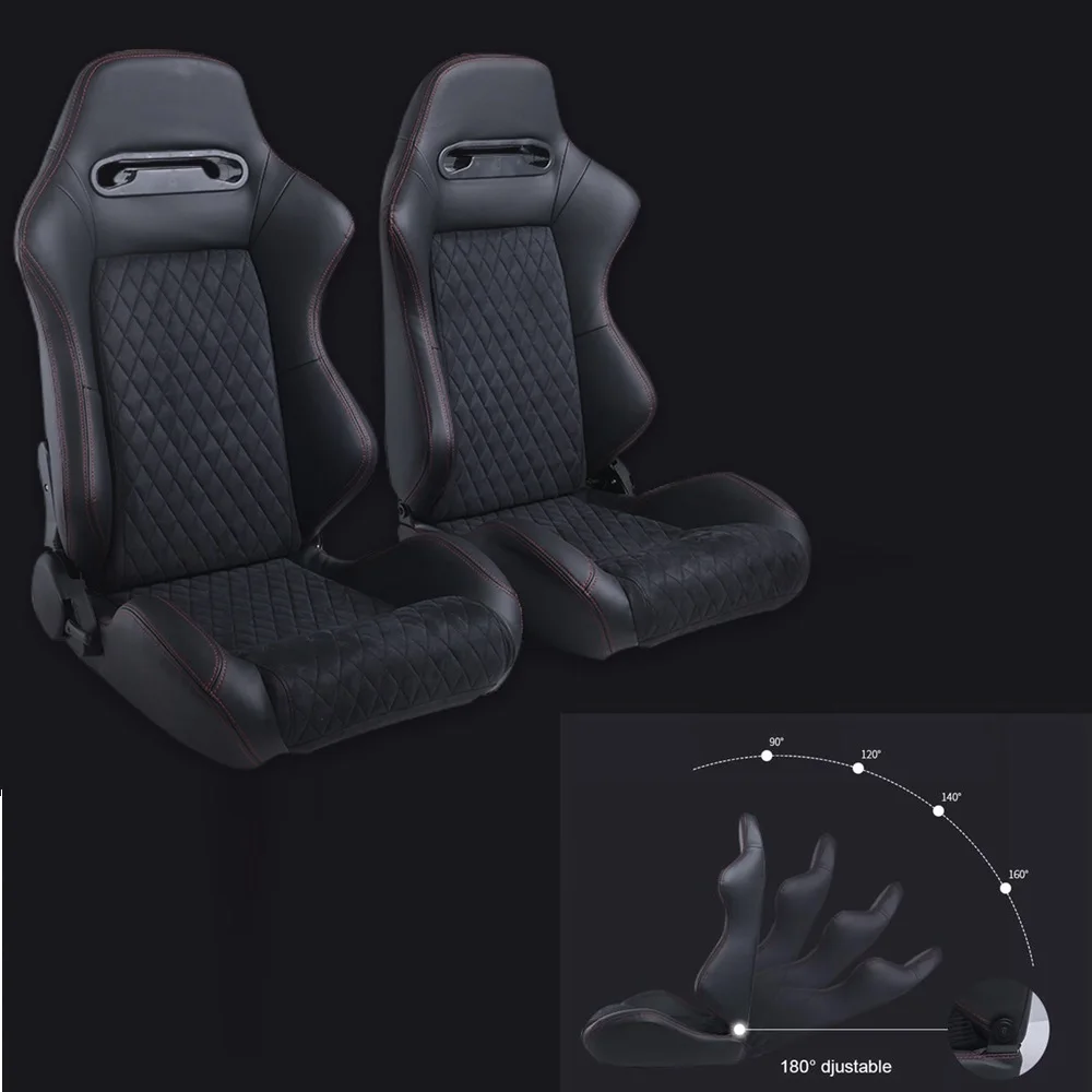 Бесплатная доставка в США 2 x наклонные красные сшиваемые черные замшевые