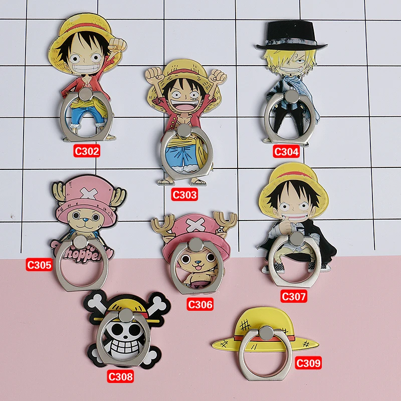 Цельное аниме Луффи соломенная шляпа Sanji 360 градусов металлическое кольцо на