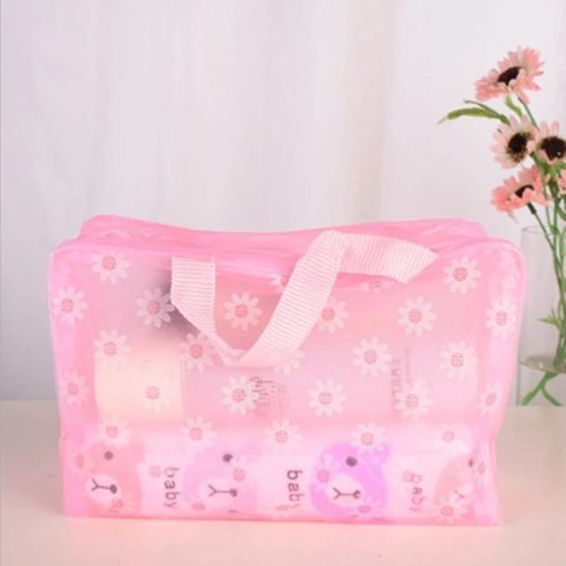 

Portable Travel Bathing Transparent Waterproof Cosmetic Bag Toiletry Bag Bath Supplies Storage Bag